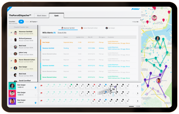 Route planning screen